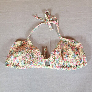 NWT Old Navy Textured Triangle String Bikini Swim Top Muti Ditsy Floral Size 3X